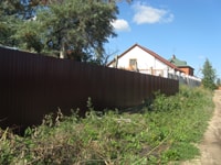 забор из профнастила в Малаховке